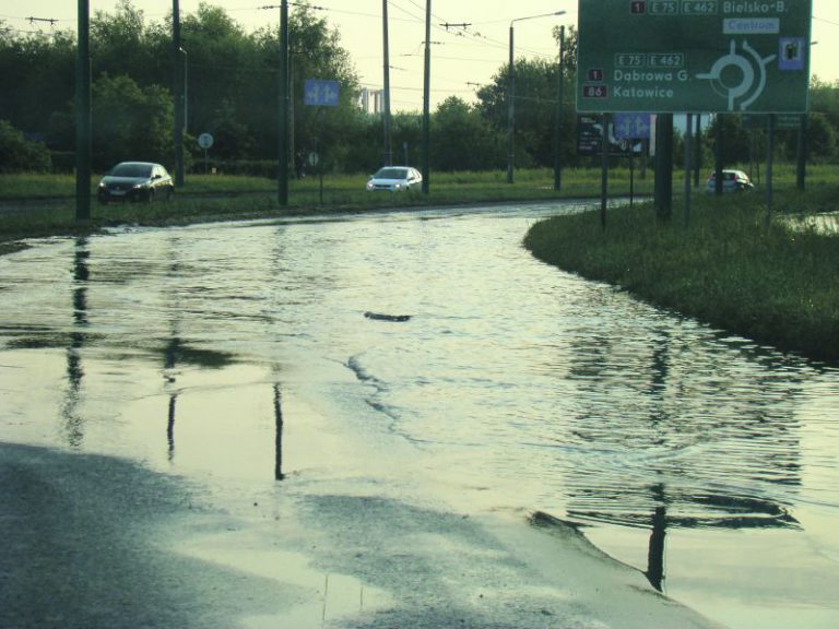 Ulewne deszcze: zalane posesje i ulice